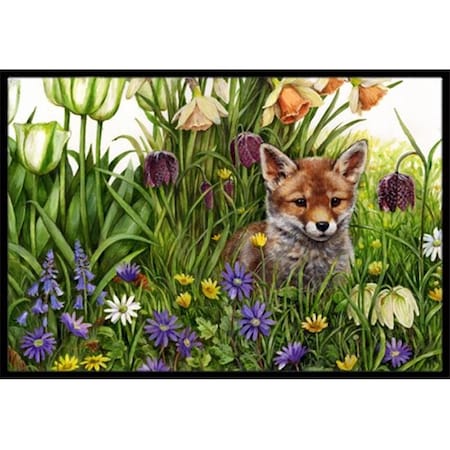 Carolines Treasures Carolines Treasures CDCO0464MAT April Fox by Debbie Cook Indoor or Outdoor Mat; 18 x 27 CDCO0464MAT